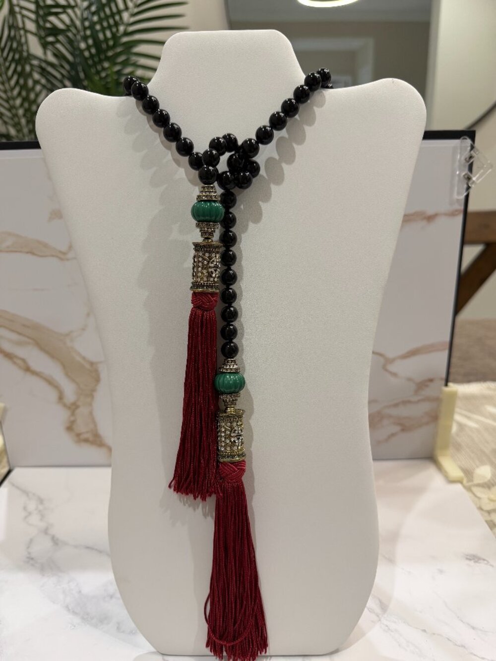 Heidi Daus Lovely Lux Crystal Statement Tassel Lariat Necklace